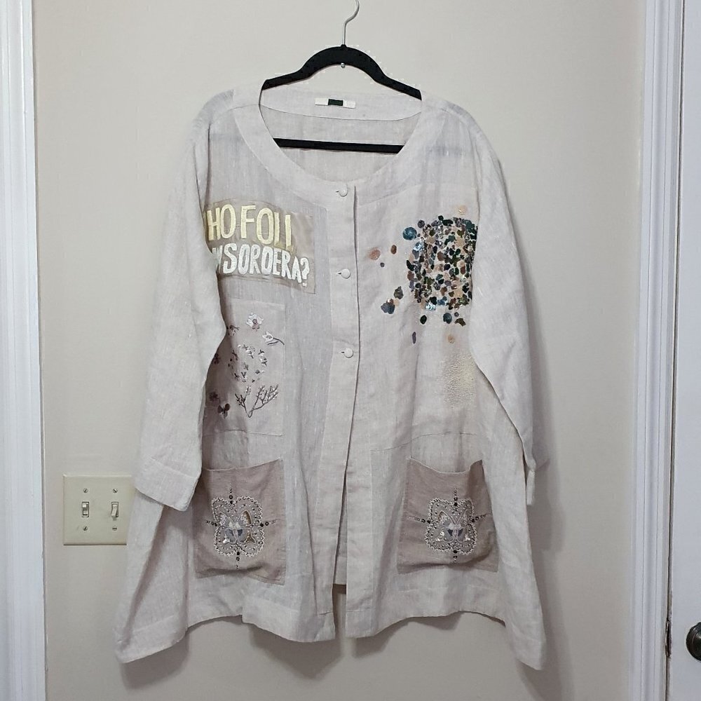 Rare AO DRESS 1330$ Mitsunori Ishimatsu 100% Linen Top